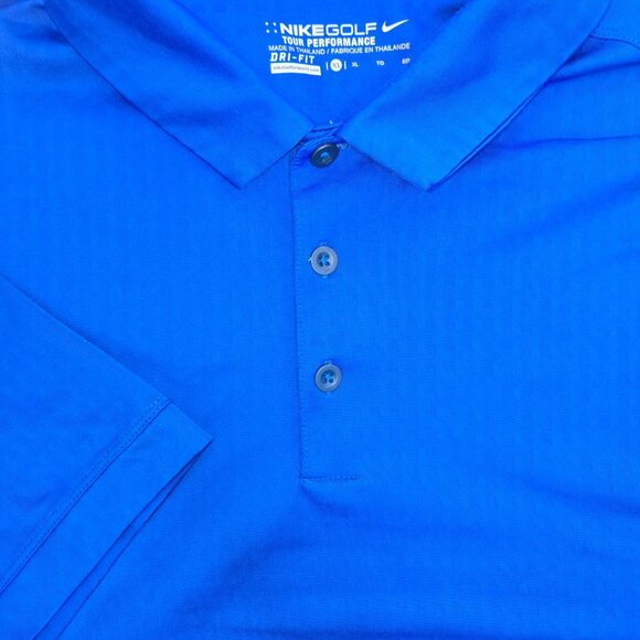 Nike Golf Dri-Fit Tour Performance Mens Polo Shirt XL Blue - Picture 4 of 9